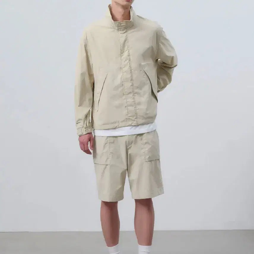 [BUNJANG] Beanpole Men's Windbreaker Jacket (Ivory, M) / (새상품) 빈폴 남성 윈드브레이커 자켓 M