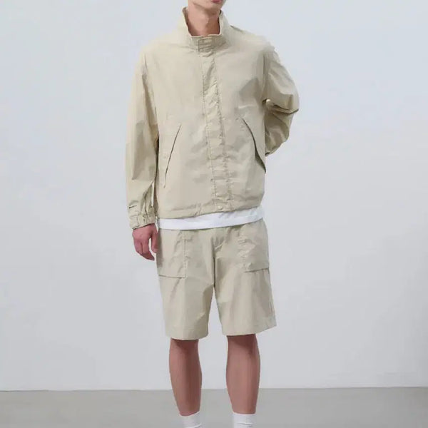 [BUNJANG] Beanpole Men's Windbreaker Jacket (Ivory, M) / (새상품) 빈폴 남성 윈드브레이커 자켓 M