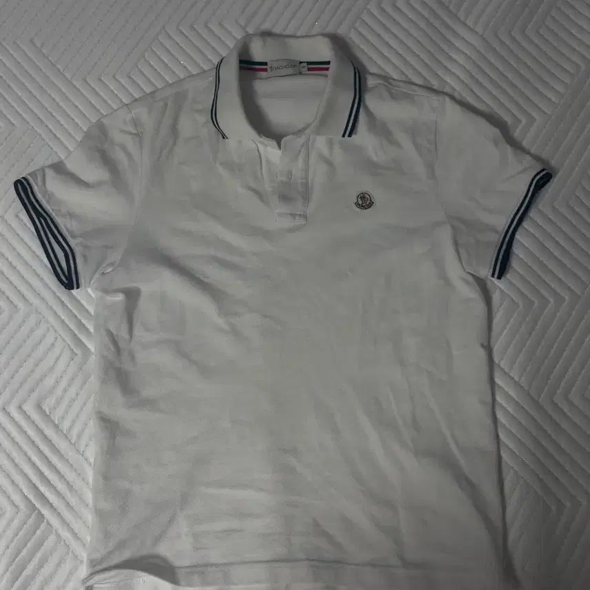 [BUNJANG] Moncler Authentic Polo T-Shirt White S / 정품 몽클레어 반팔 카라티