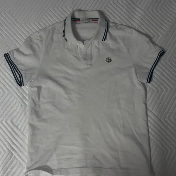 [BUNJANG] Moncler Authentic Polo T-Shirt White S / 정품 몽클레어 반팔 카라티