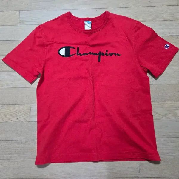 [BUNJANG] Champion Embroidered Logo Short Sleeve T-Shirt / (착샷) 챔피온 반팔티셔츠