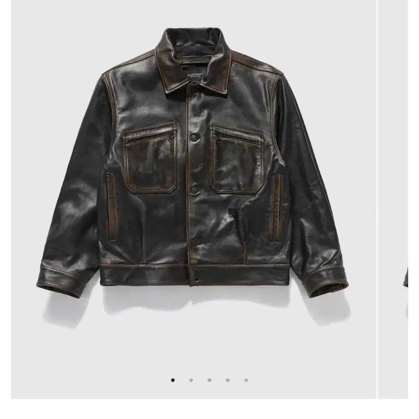 [BUNJANG] Eastlogue Walker Blouson Leather Jacket / [M] 이스트로그 워커블루종 레더 자켓