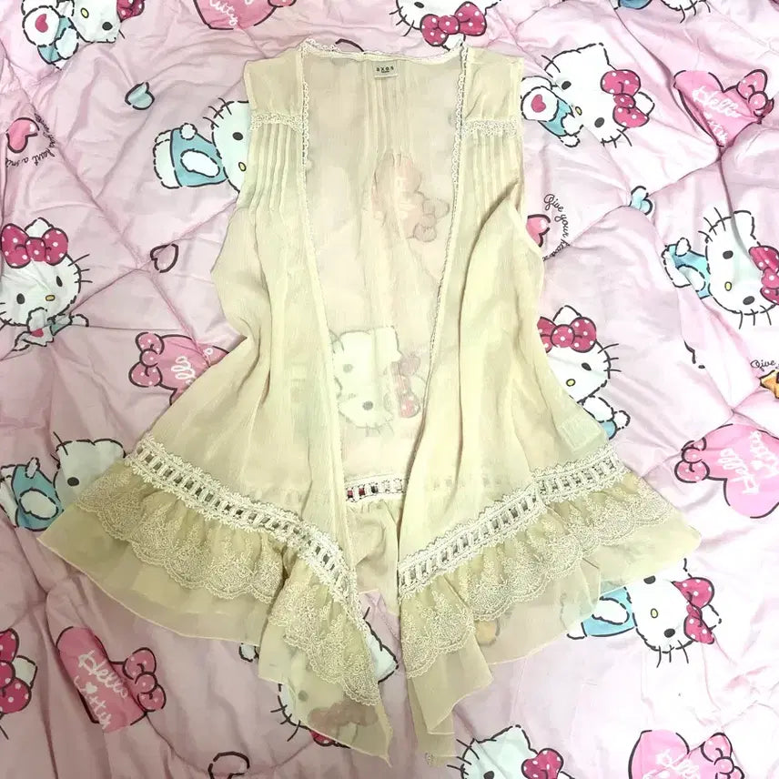 [BUNJANG] AXIS FARM Best Vest Mori Girl Aoi Yuu Grunge Fairy Style Vintage / 엑시즈팜 베스트 조끼 모리걸 하구미 아오이유우 그런지페어리 오월빈티지코코모리카모메산장 일녀