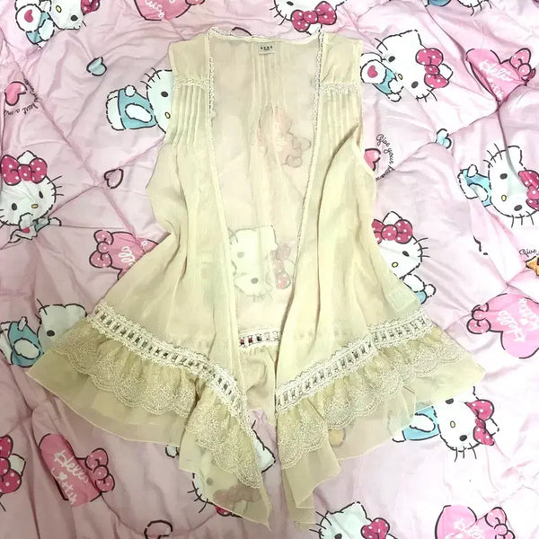 [BUNJANG] AXIS FARM Best Vest Mori Girl Aoi Yuu Grunge Fairy Style Vintage / 엑시즈팜 베스트 조끼 모리걸 하구미 아오이유우 그런지페어리 오월빈티지코코모리카모메산장 일녀