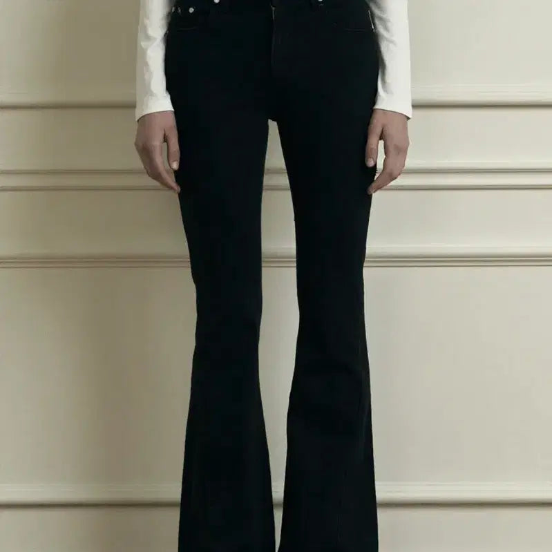 [BUNJANG] Synerjin Bootcut Denim Pants Black / 시너진 부츠컷 데님팬츠 블랙