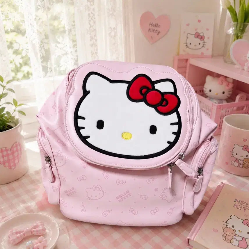 [BUNJANG] Hello Kitty Pink Pattern Backpack / (새상품) 헬로키티 핑크패턴 백팩 팝니다