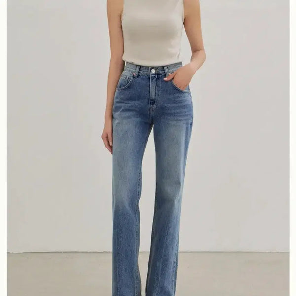 [BUNJANG] Hawa High Line Denim Long ver. Size M / [새상품] 하와 하이라인 데님 롱ver M사이즈