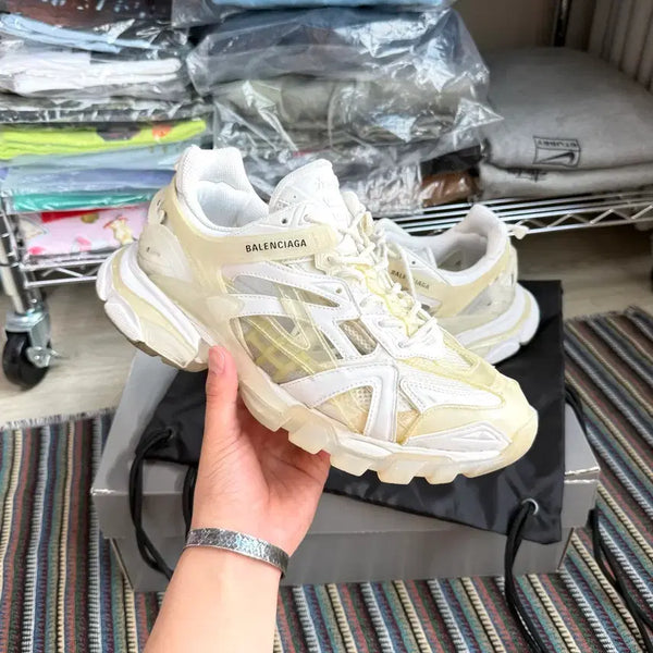 [BUNJANG] Balenciaga Track Clear White Sneakers 41 / 발렌시아가 트랙 클리어 화이트 41