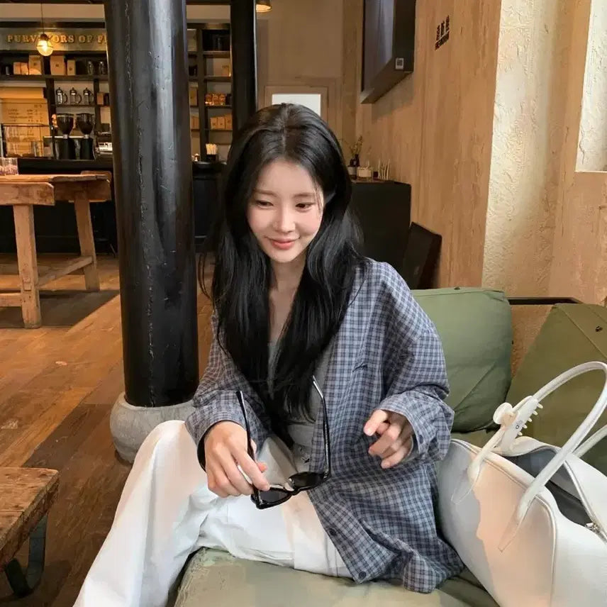 [BUNJANG] Lazy Studio Breeze Check Shirt / 레이지샵 브리즈 체크 셔츠