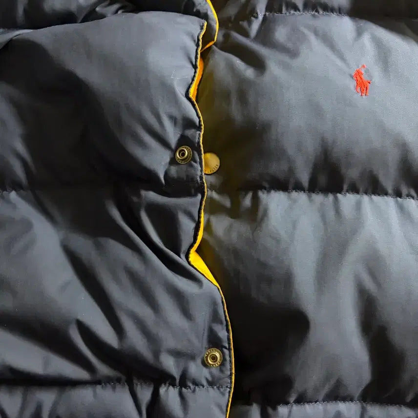 [BUNJANG] Polo Ralph Lauren Puffer Jacket Navy/Yellow / 폴로 랄프로렌 패딩 네이비 / 옐로우