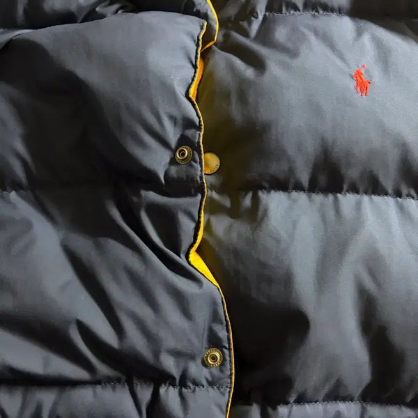 [BUNJANG] Polo Ralph Lauren Puffer Jacket Navy/Yellow / 폴로 랄프로렌 패딩 네이비 / 옐로우