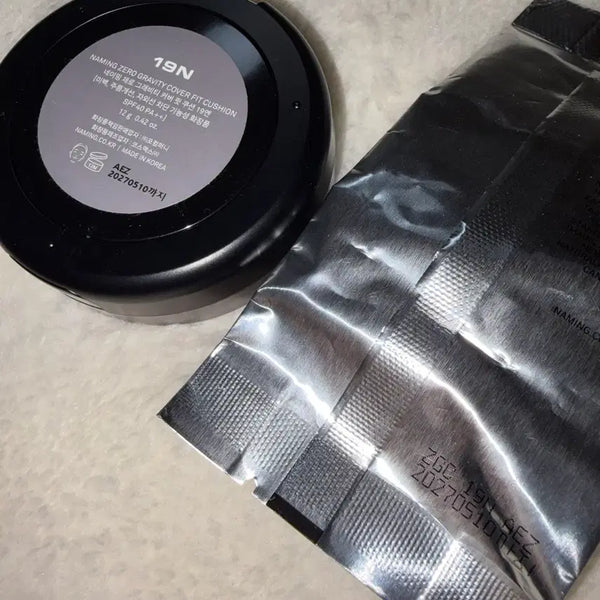 [BUNJANG] Naming Zero Gravity Cover Fit Cushion 19N (Renewal Before) - Full Size + Refill / 네이밍 제로 그래비티 커버핏 쿠션 19N 본품+리필 (리뉴얼전)