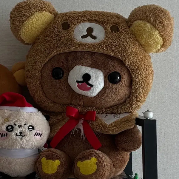 [BUNJANG] Rilakkuma 15th Anniversary Kuji Last One Prize & Koguma Fuwa Fuwa Face Pouch / 리락쿠마 15주년 쿠지 라스트원 코구마 인형