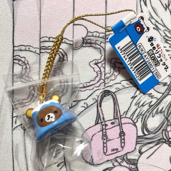 [BUNJANG] Fujisan Rilakkuma Figure Lucky Strap Keychain / 고전 빈티지 후지산 리락쿠마 피규어 행운 스트랩 키링