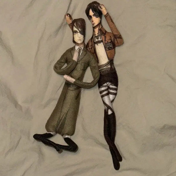 [BUNJANG] Attack on Titan Bundle Eren Yeager & Hange Jointed Dolls / [일괄] 진격의거인 철사인형 에렌예거/한지 구체관절인형 펠트 인형 쿠지 뽑기 진격거 피규어