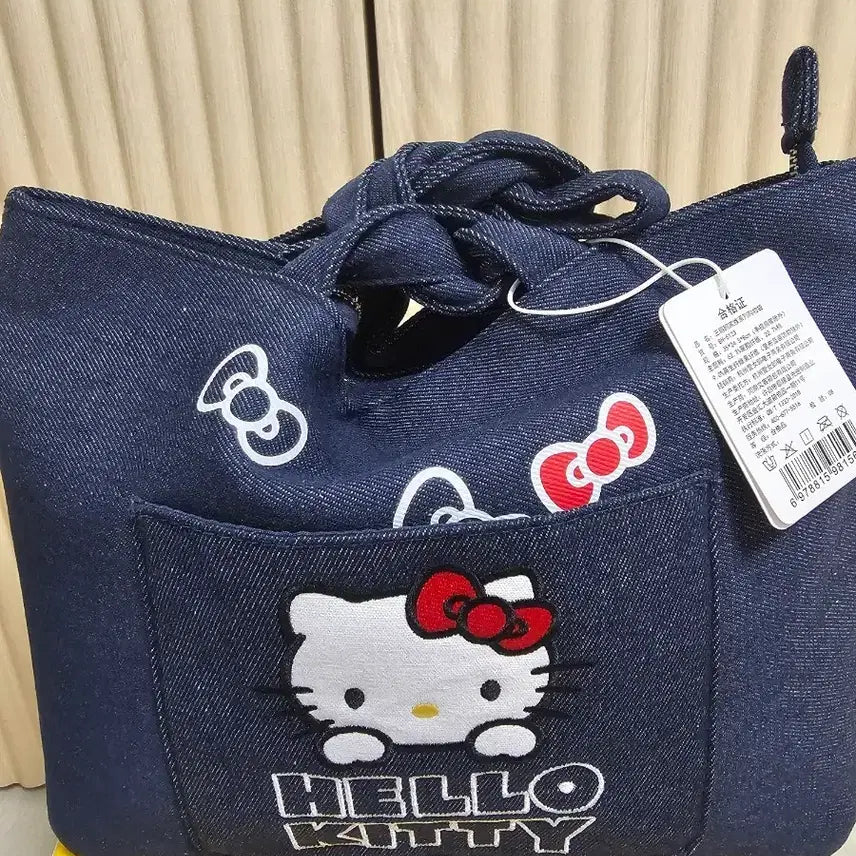 [BUNJANG] Hello Kitty Denim Tote Bag / 헬로키티 데님 토트백 데일리백 새상품