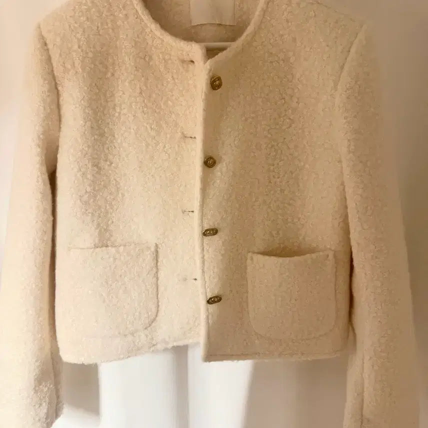 [BUNJANG] Ivory Bouclé Tweed Jacket / 부클 트위드 자켓