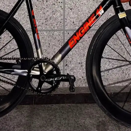 [BUNJANG] Engine11 Black Orange Frame Set M Size / 엔진11블랙오렌지판대