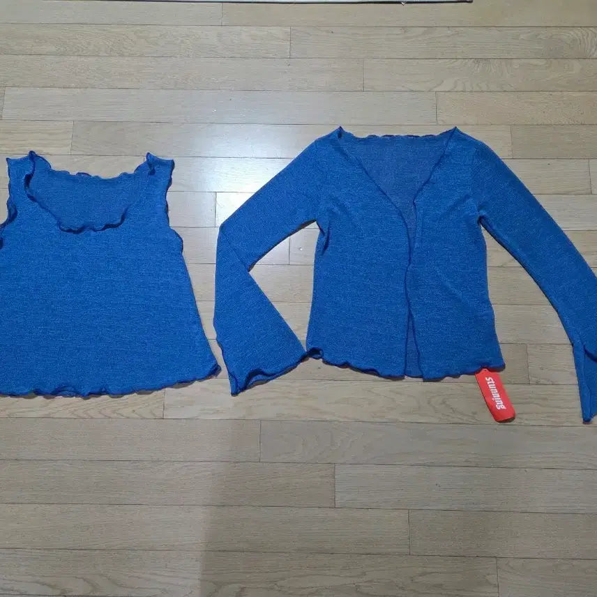 [BUNJANG] Knit Cardigan and Tank Top Set / 가디건&나시 세트 (새상품, 착샷)
