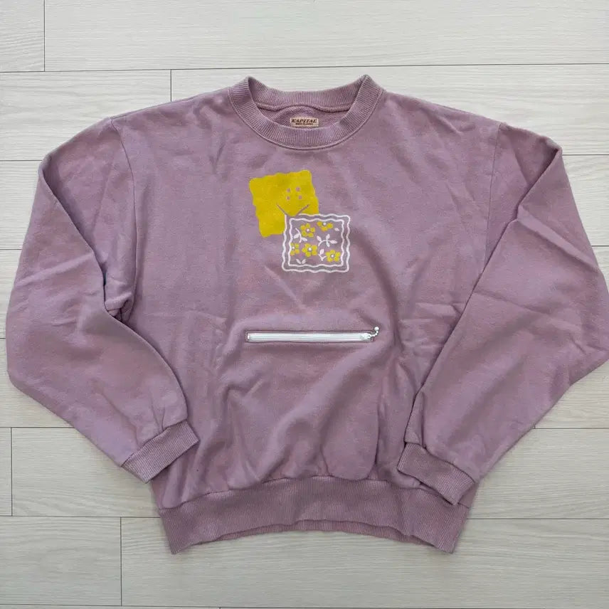 [BUNJANG] Kapital Crewneck Sweatshirt Lavender Size 1 / 캐피탈 크루넥 맨투맨 라벤더 1