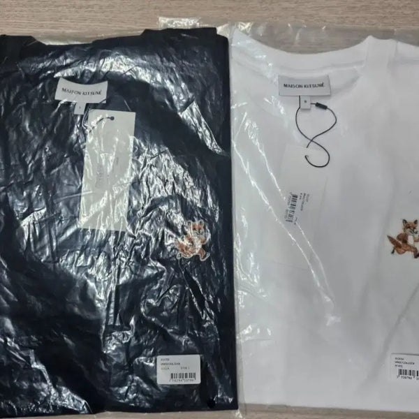 [BUNJANG] Maison Kitsuné Speedy Fox Short-Sleeve T-Shirt / 메종키츠네 스피디 폭스 반팔티 블랙/화이트
