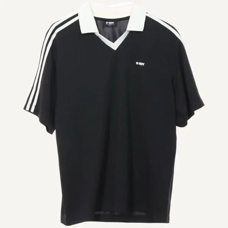[BUNJANG] Nerdy Jersey Short Sleeve Polo Shirt Black / NERDY 져지 반팔 카라티 블랙