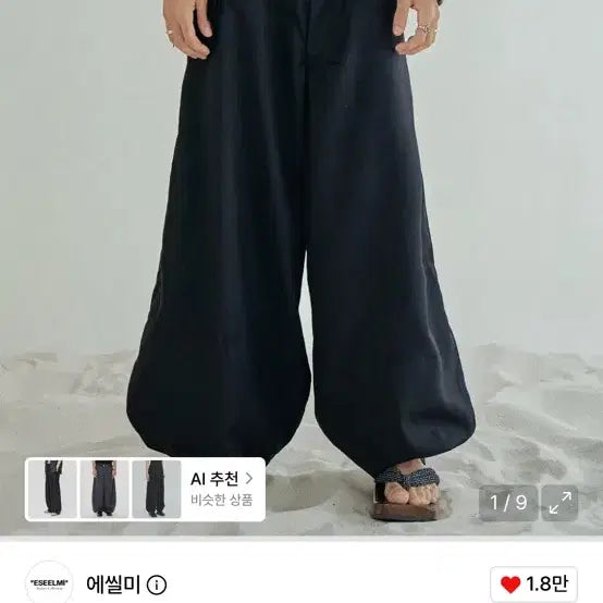 [BUNJANG] ESSILMI Wide-Leg Trousers / 에씰미 팬츠 바지