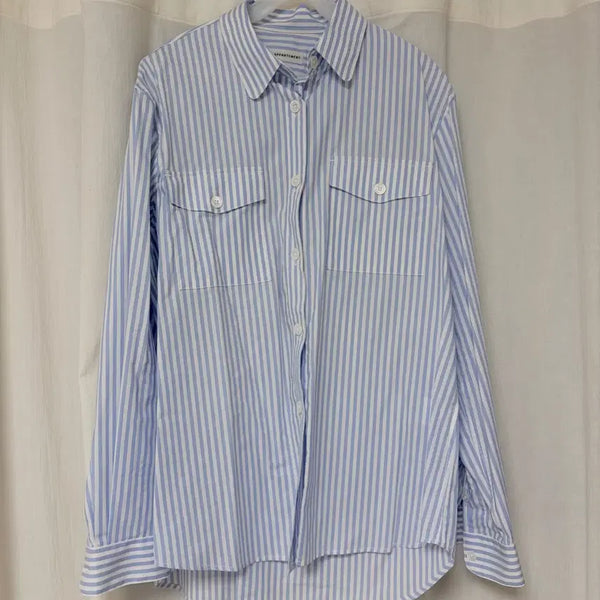 [BUNJANG] Abam Two Pocket Stripe Shirt / [아밤] 투 포켓 스트라이프 셔츠