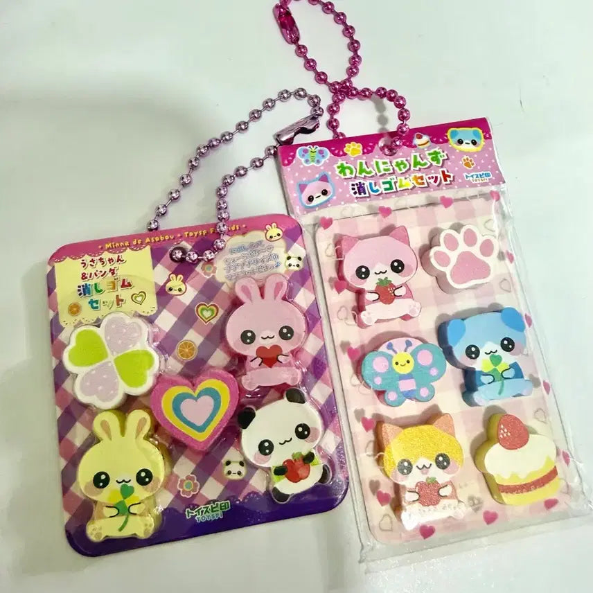 [BUNJANG] Heisei Retro Eraser Gacha Bundle Set / 일괄판매) 헤이세이 레트로 그시절 지우개 가챠