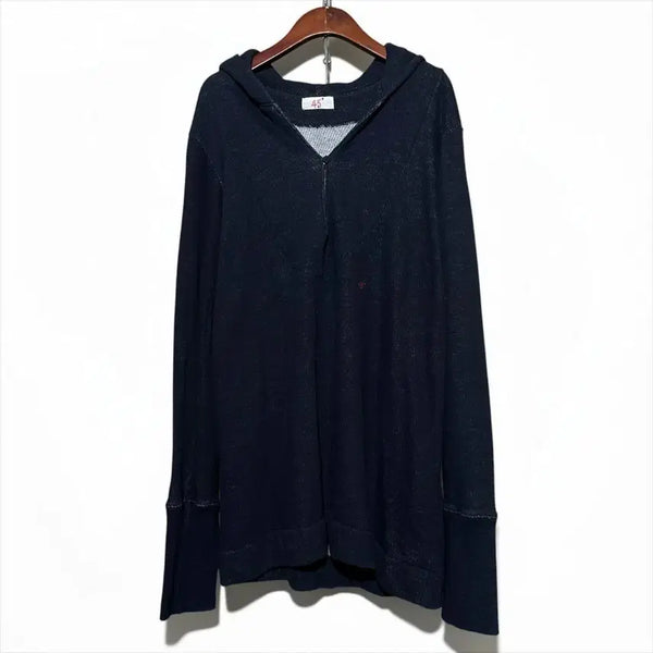 [BUNJANG] 45RPM Indigo V-Neck Hoodie Size 2 / [2] 45RPM 인디고 V넥 후드