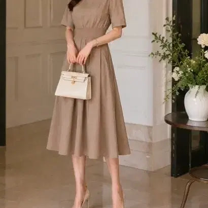 [BUNJANG] SJSJ Knit Waist Flare Dress / 한섬 SJSJ 원피스