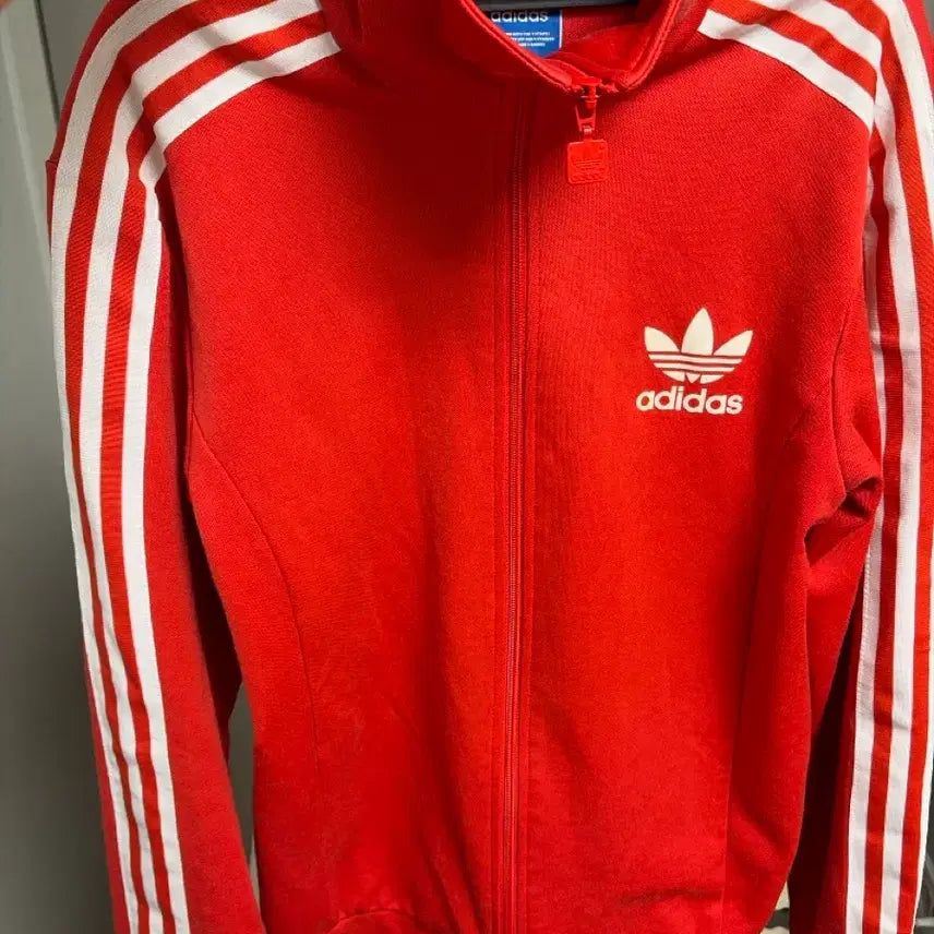 [BUNJANG] Adidas Track Top Jersey Red / 아디다스 트랙탑 져지 레드