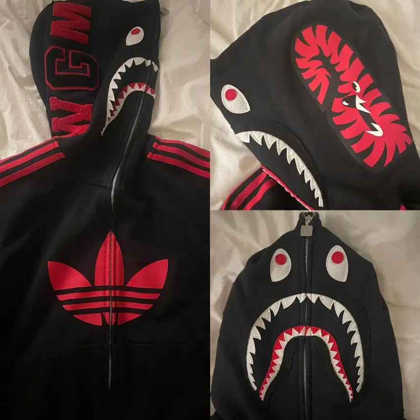 [BUNJANG] BAPE x adidas Collaboration Hoodie / 베이프 아디다스 콜라보