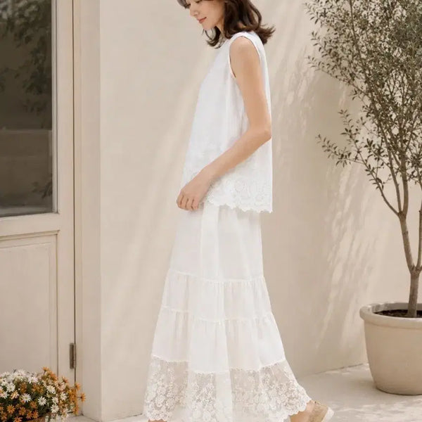 [BUNJANG] White Lace Tiered Pettipants / 레이스 캉캉 속바지
