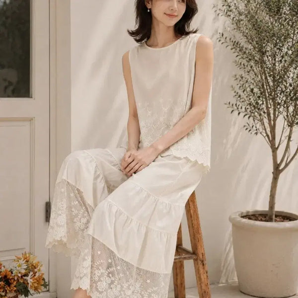 [BUNJANG] Lace Kangkang Inner Pants (Ivory) / 레이스 캉캉 속바지(아이보리)