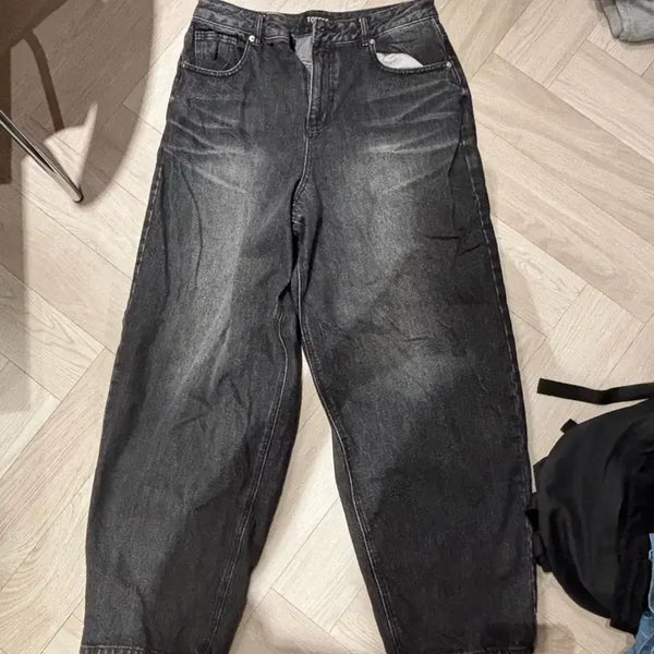 [BUNJANG] TOPI DUMBO Balloon Denim Pants L / 토피 핀치 덤보 벌룬 데님 블랙 L