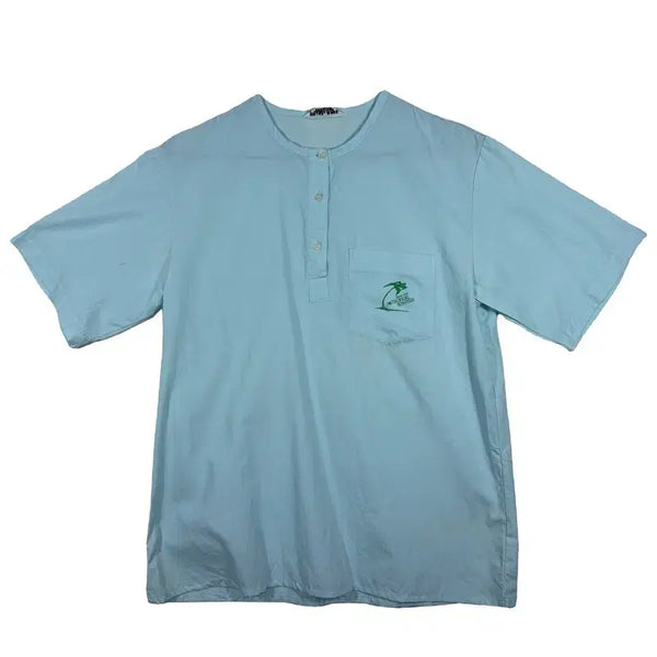 [BUNJANG] Light Blue Polyester Blend Shirt [S] / 라이트 블루 셔츠 [S] 폴리에스터 혼방