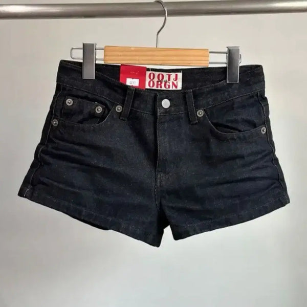 [BUNJANG] OOTJ Black Denim Shorts / OOTJ 블랙 데님 숏팬츠