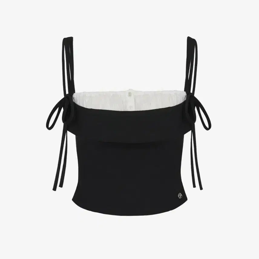 [BUNJANG] Pain Or Pleasure Heart Ribbon Top Black / 페인오어플레져 HEART RIBBON TOP black 리본 탑