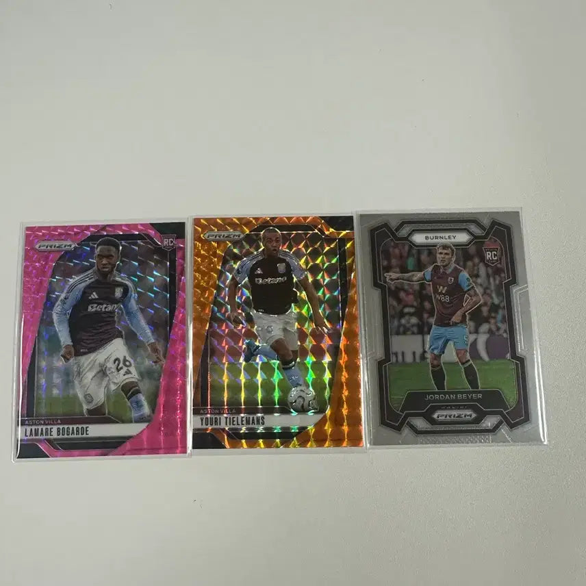 [BUNJANG] Jordan Beyer, Youri Tielemans, Lamar Bogard Football Cards Bundle Set / 조던 바이어/유리 틸레망스/라마르 보가드 축구 카드