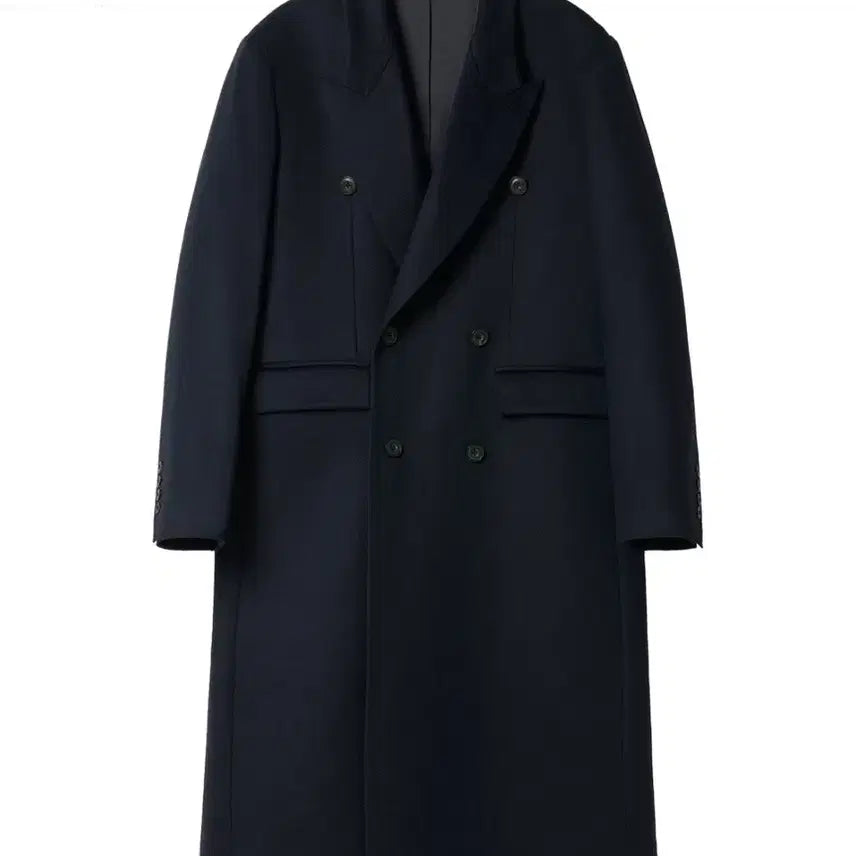 [BUNJANG] STU Cashmere Double Coat Navy / stu 캐시미어 더블 코트 navy