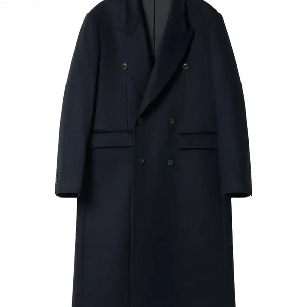 [BUNJANG] STU Cashmere Double Coat Navy / stu 캐시미어 더블 코트 navy