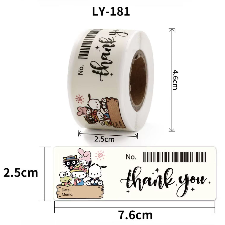[BUNJANG] Sanrio Packaging Stickers / 산리오 포장스티커