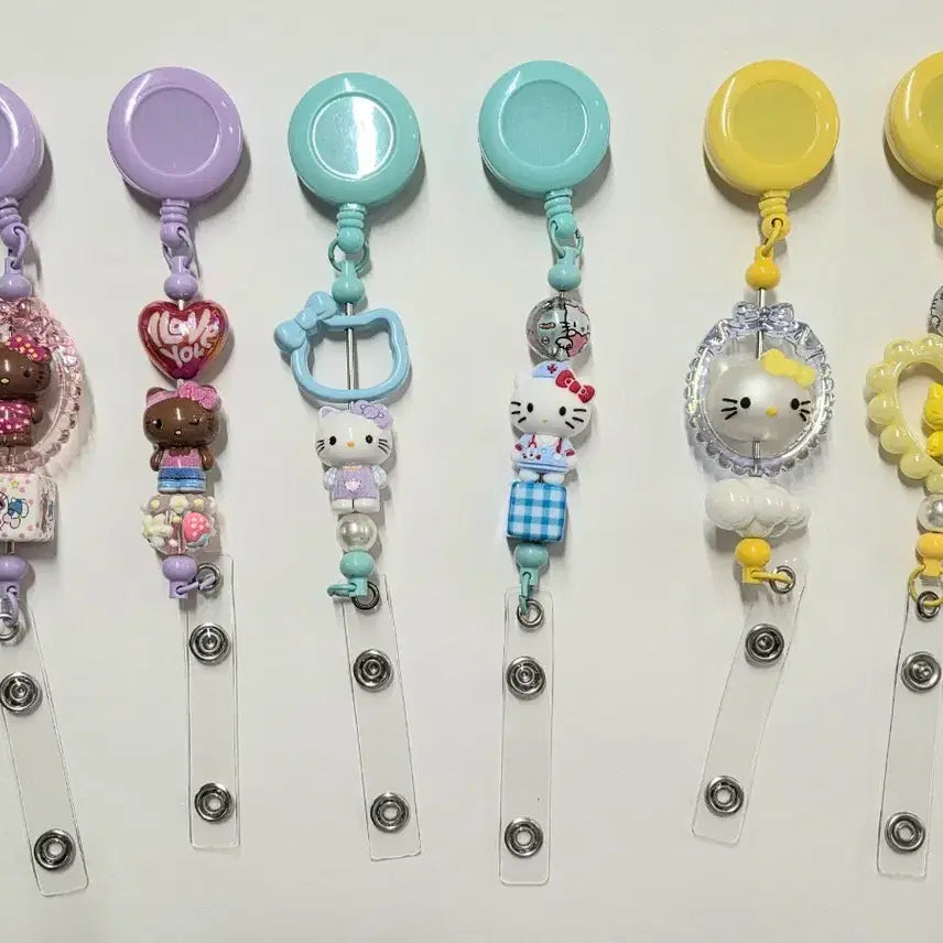 [BUNJANG] Kitty & Beads Lanyard Card Holder / 릴홀더) 간호사, 사원증 릴홀더 새상품