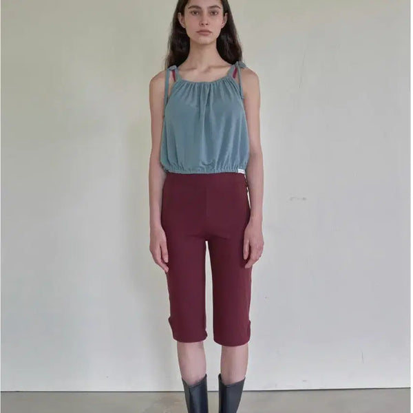 [BUNJANG] Happyyogiiz Cosmo Shirring Top - Dark Mint / 해피요기즈 코스모 셔링 탑