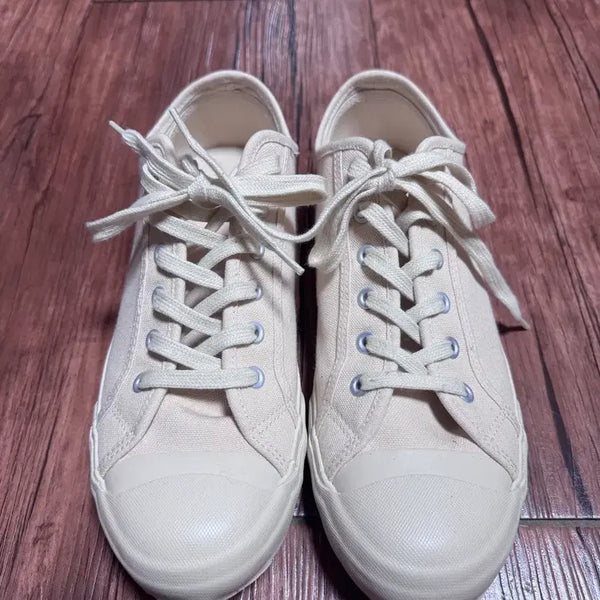 [BUNJANG] Basto Ivory Canvas Shoes Size 270 / 바스토 아이보리 캔버스화 270