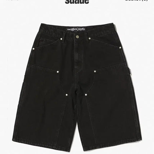 [BUNJANG] Suede Bermuda Shorts / 스웨이드 버뮤다팬츠