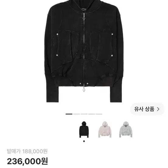 [BUNJANG] Mischief Big Pocket Hoodie Washed Black S / 미스치프 빅 포켓 후드 워시드 블랙 S