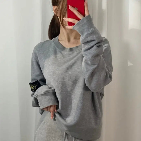 [BUNJANG] Stone Island Grey Sweatshirt / 스톤아일랜드 그레이 맨투맨