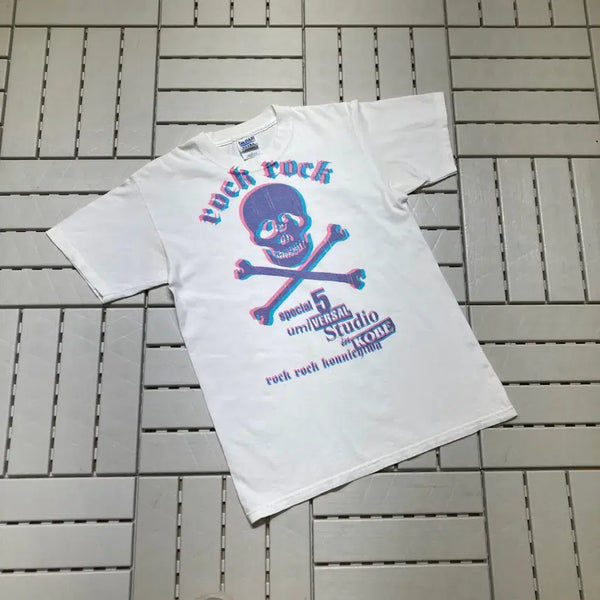 [BUNJANG] Gildan Ultra Cotton Skull T-Shirt White / [M]길단 울트라코튼 해골 반팔티 화이트 0765